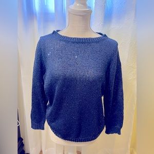 Sequins sparkling off this CHAPS Woman’s Petite XL Sweater.